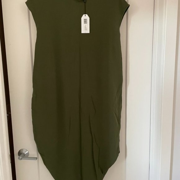 NWT Universal Standard Geneva Short-Sleeve Crewneck Dress in Camo (6/8) - Picture 4 of 6